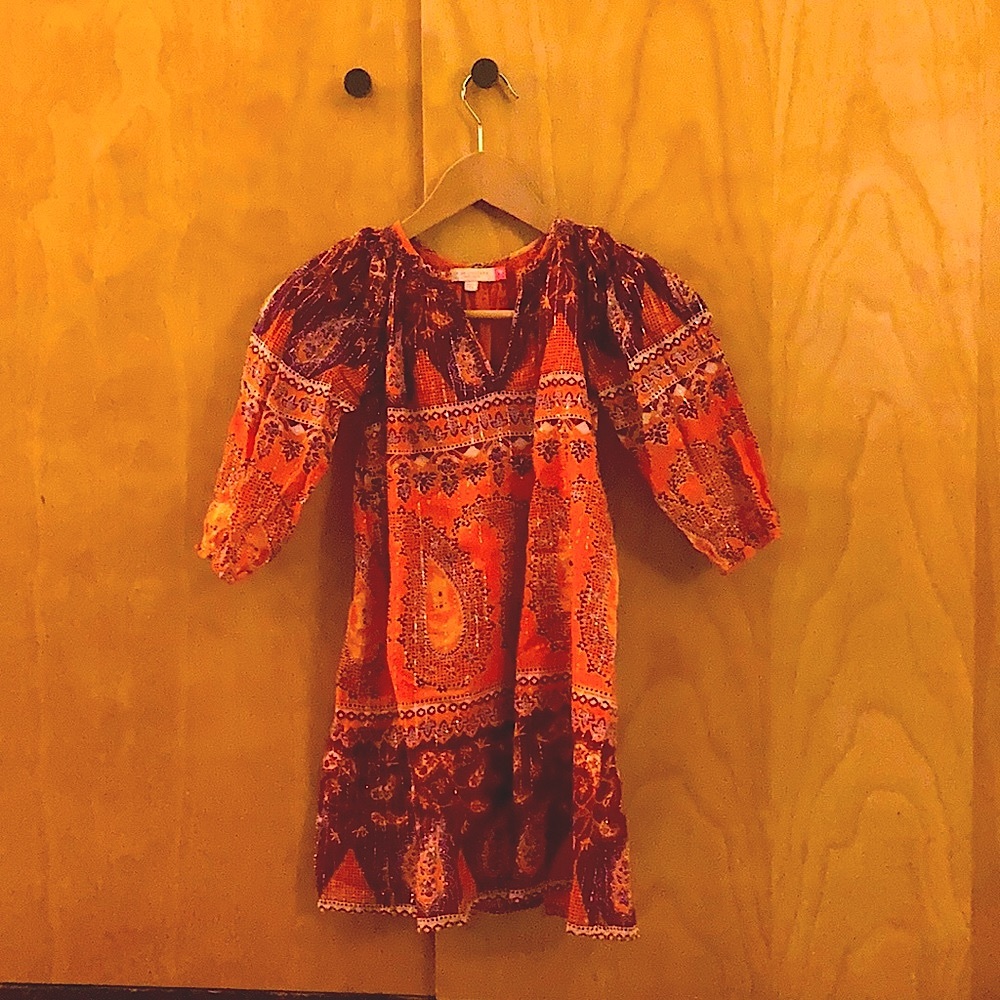 Orange Pink Chicken Girls’ Matching Set